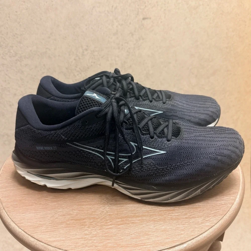 Mizuno Wave Rider 13 Men's  Dark Grey Sporty Activewear Fitness Running Sneakers